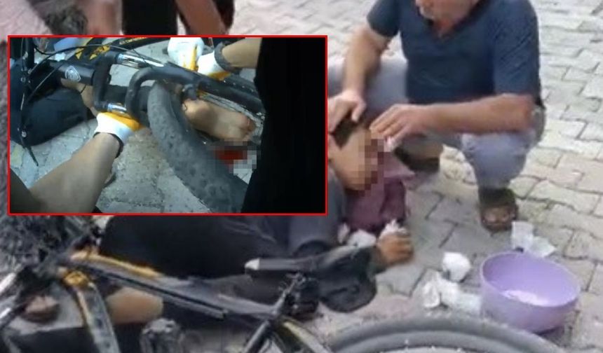 Görüntüler Videoda! Bisiklet Keyfi Kabusa Döndü! İşte 13 Yaşındaki Ömer'in Zor Anları