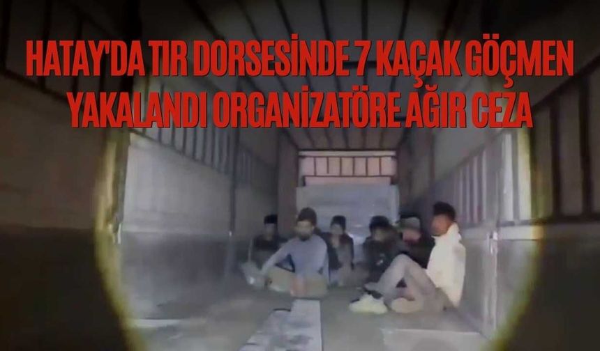 Hatay'da Tır Dorsesinde 7 Kaçak Göçmen Yakalandı Organizatöre Ağır Ceza