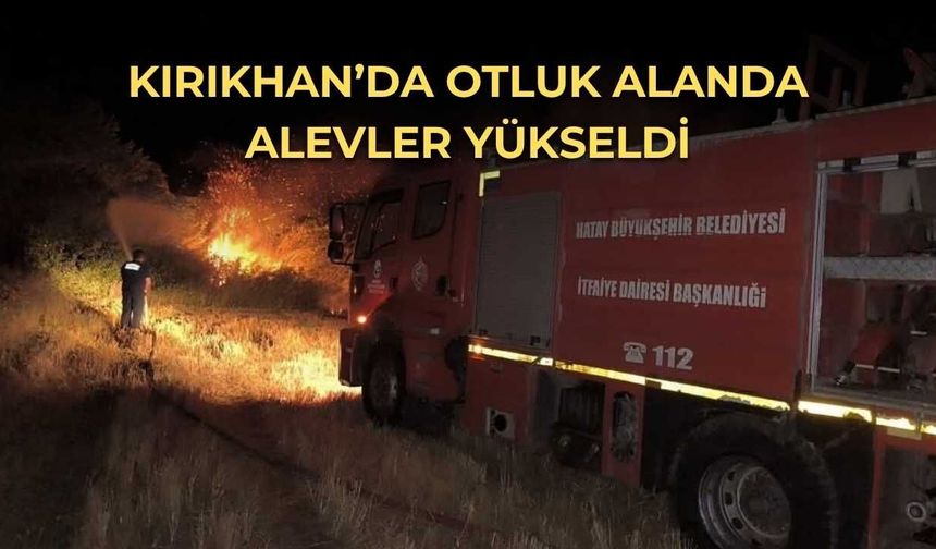 Kırıkhan’da Otluk Alanda Alevler Yükseldi