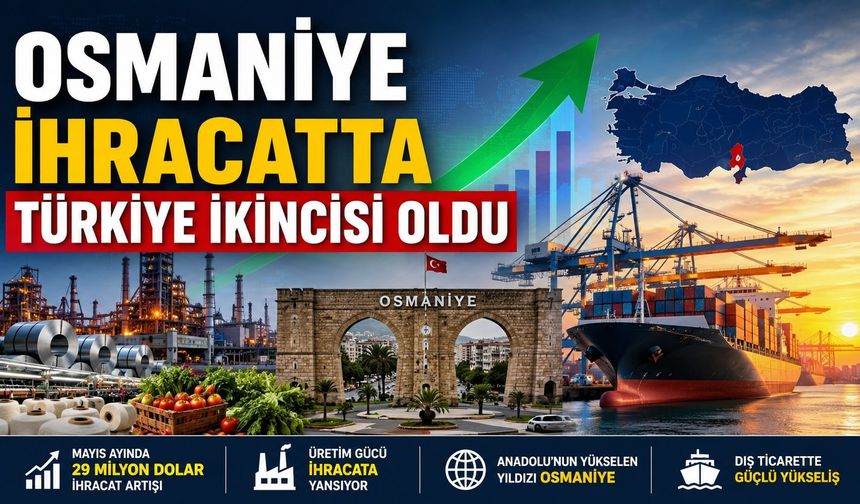 Osmaniye İhracatta Türkiye İkincisi Oldu
