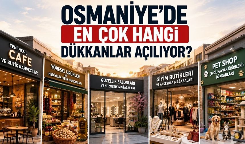 Osmaniye'de En Çok Hangi Dükkanlar Açılıyor?