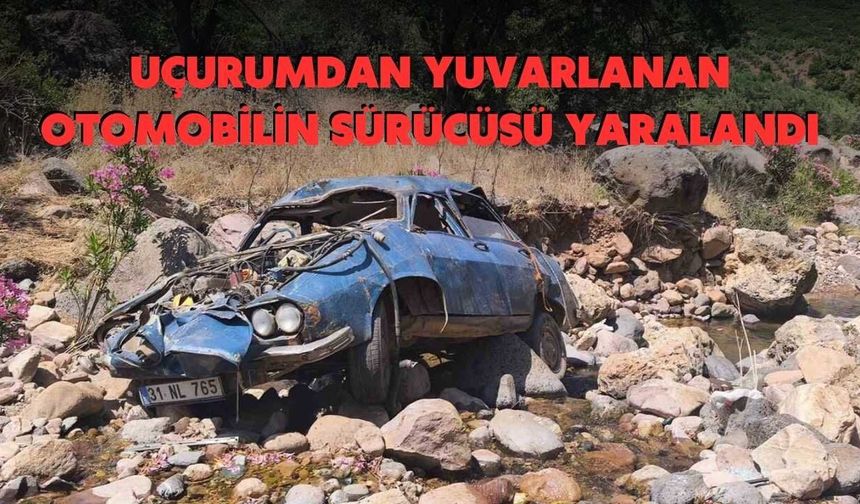 Uçurumdan Yuvarlanan Otomobilin Sürücüsü Yaralandı