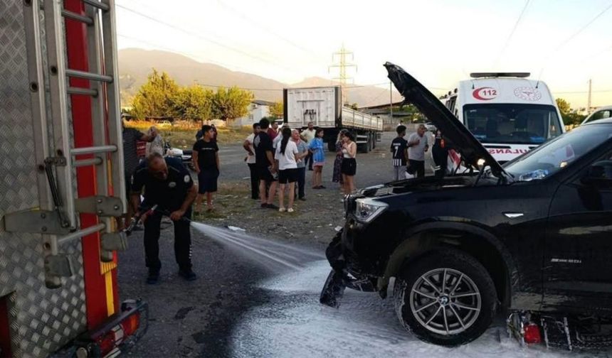Hatay Dörtyol’da Cip ile Motosiklet Çarpıştı