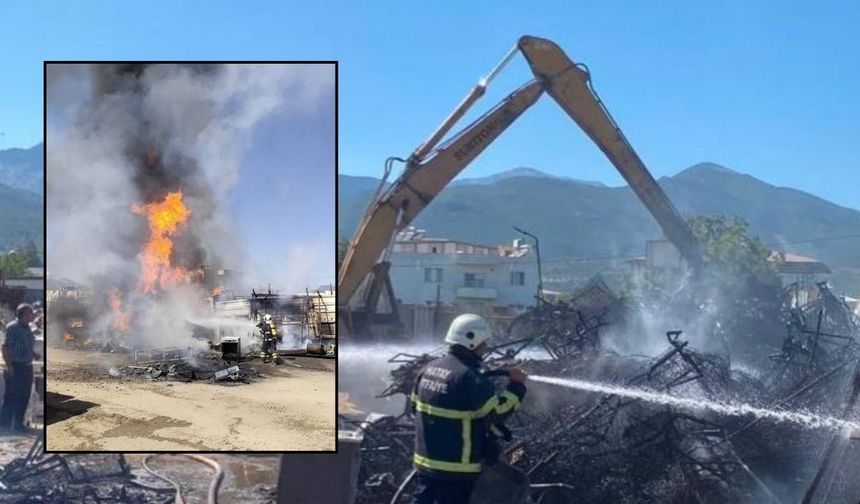 Hatay Hassa’da Hurdalıkta Çıkan Yangın Dorseye Sıçradı