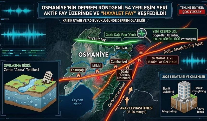 İşte Osmaniye'de Doğrudan Fay Hattı Üzerinde Olan 36 Mahalle ve 18 Köy!