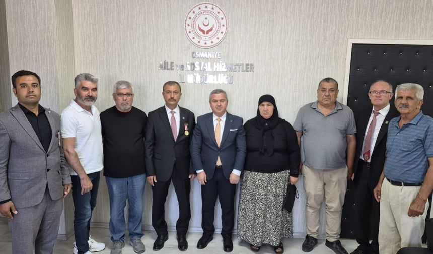 Türkiye Harp Malulü Gaziler Derneği Osmaniye Şubesi’nden Naci Yılmaz’a Ziyaret