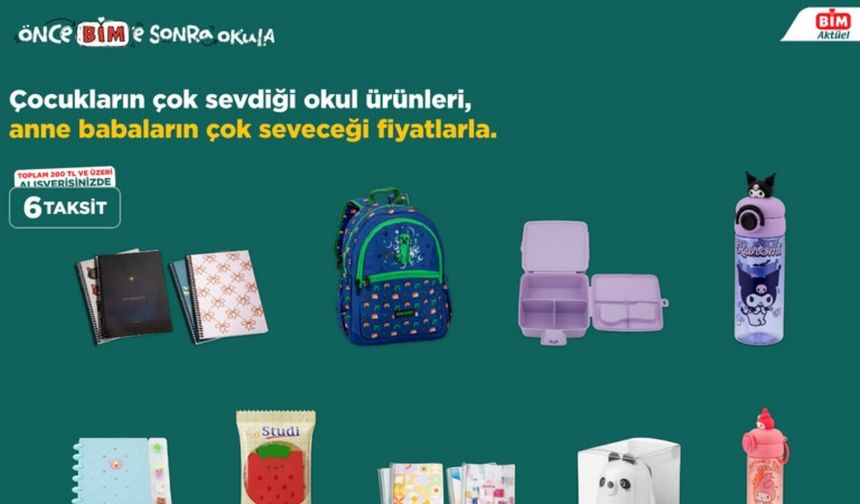 2,5 TL’den başlayan fiyatlarla BİM 2026 kırtasiye ürünleri raflarda!