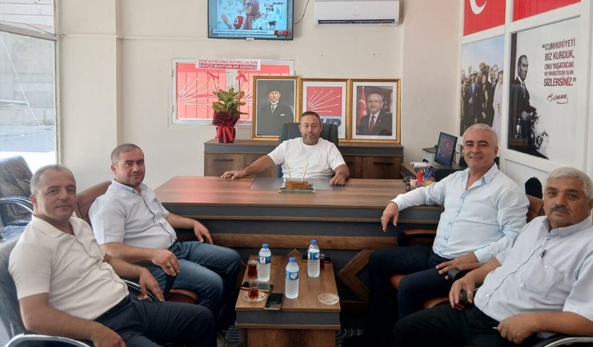Bahçe Muhtarlar Derneği'nden CHP İlçe Başkanı Kavcı'ya Ziyaret