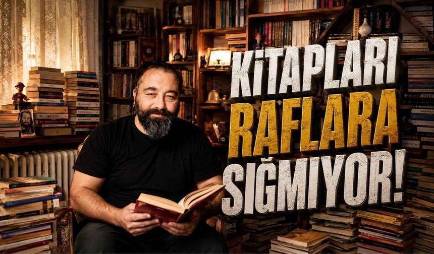 Osmaniyeli Gazetecinin Evi Adeta kütüphane Gibi