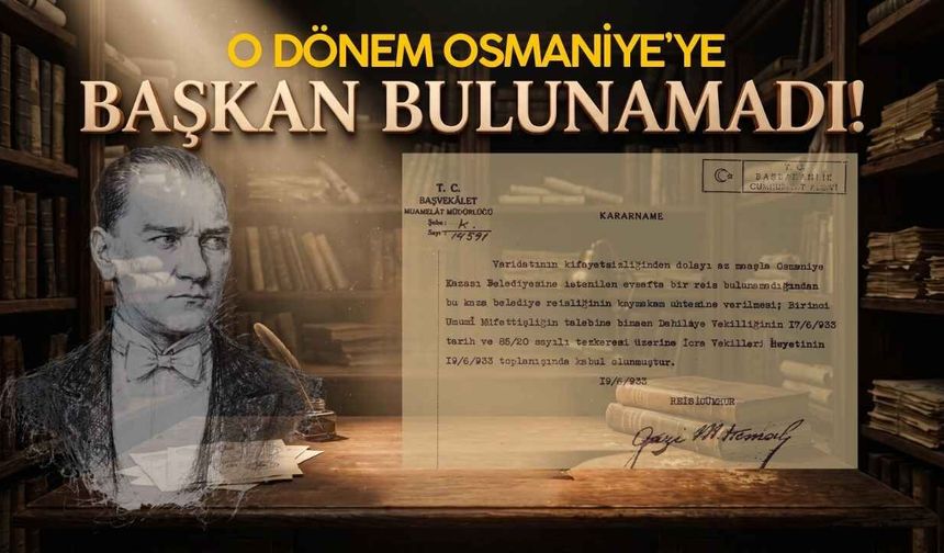 1933 den Bu güne Tarihi Osmaniye Vesikası