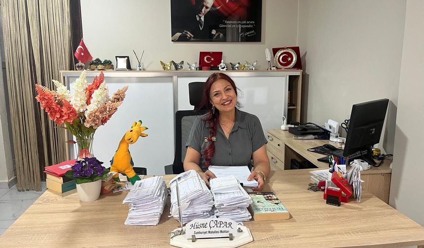Cumhuriyet Mahallesi Muhtarı Hüsne Çapar’dan çocuklara örnek uygulama