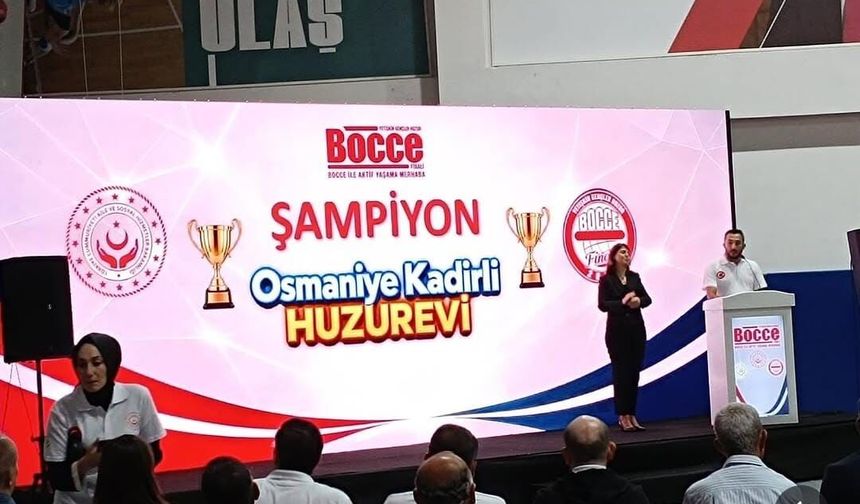 Kadirli Huzurevi Bocce Takımı Türkiye Şampiyonu Oldu