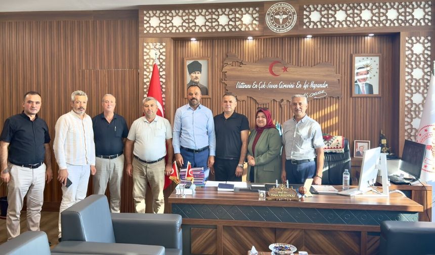 Muhtarlardan Başhekim Hakkoymaz’a Teşekkür Ziyareti