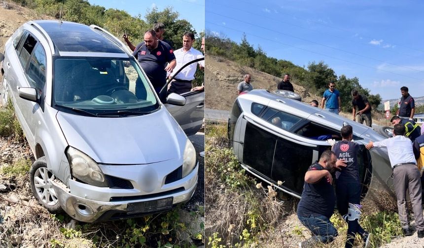 Osmaniye’de Virajı Alamayan Otomobil Devrildi: 1 Yaralı