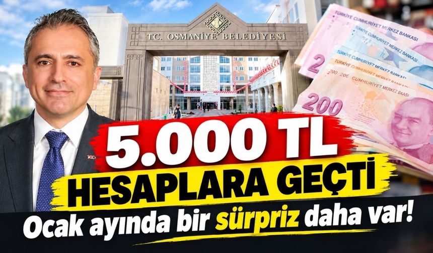 5.000 TL hesaplara geçti, Ocak ayında bir sürpriz daha var!