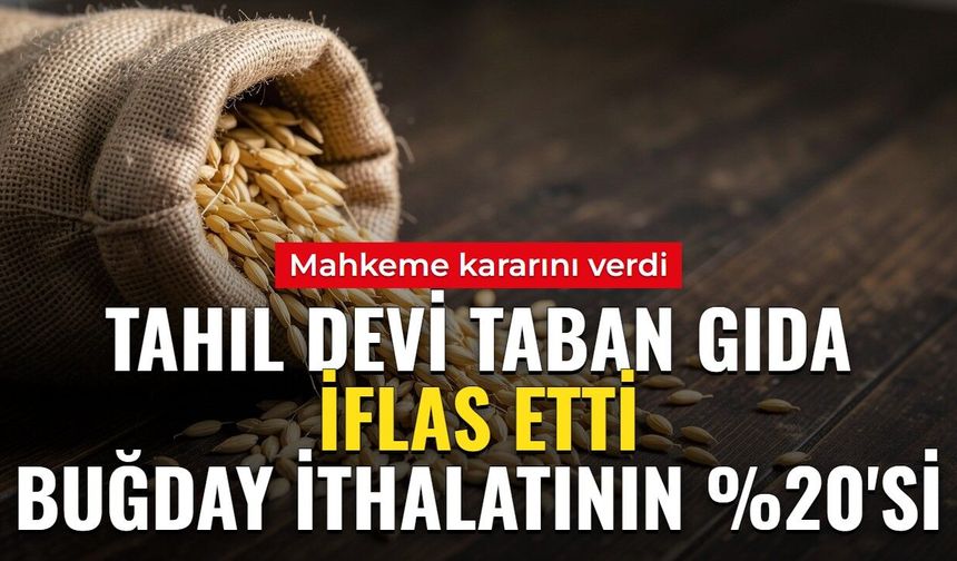 Türkiye'nin gıda devi iflas etti! Buğday ithalatının yaklaşık yüzde 20'sini yapıyordu