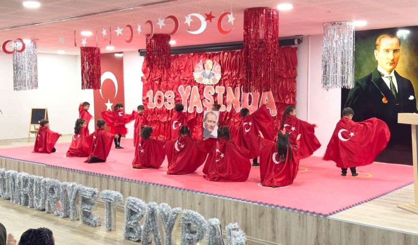 Osmaniye  Araştırma Hastanesi kreşinde 29 Ekim coşkusu