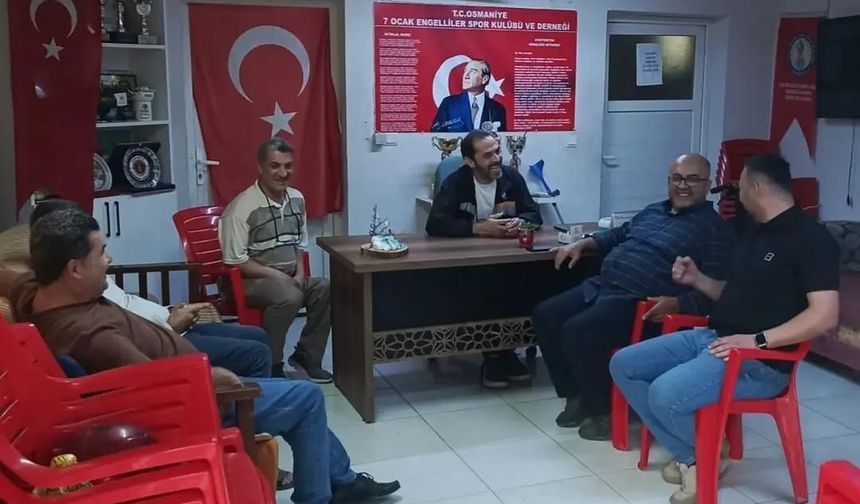 Osmaniye Belediyesi Yetkililerinden 7 Ocak Engelliler Spor Kulübüne Ziyaret