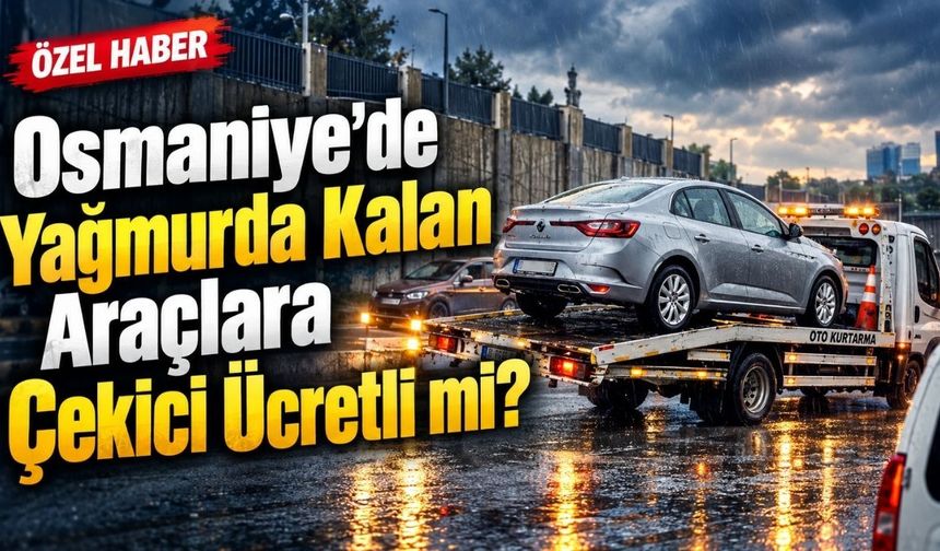 Osmaniye’de Yağmurda Yolda Kalan ve Kaza Yapan Araçlar İçin Çekici Ücretli mi?