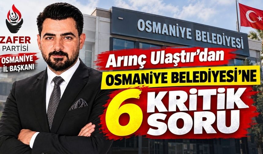 Zafer Partisi’nden Osmaniye Belediyesi’ne Milyonluk Fatura Sorusu!