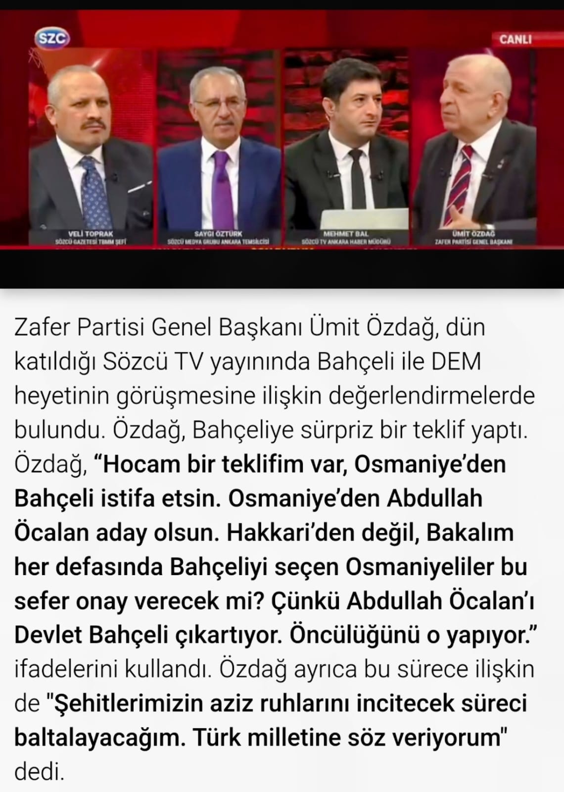 bahçeli özdağ