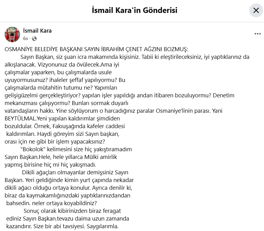 ismail kara facebook