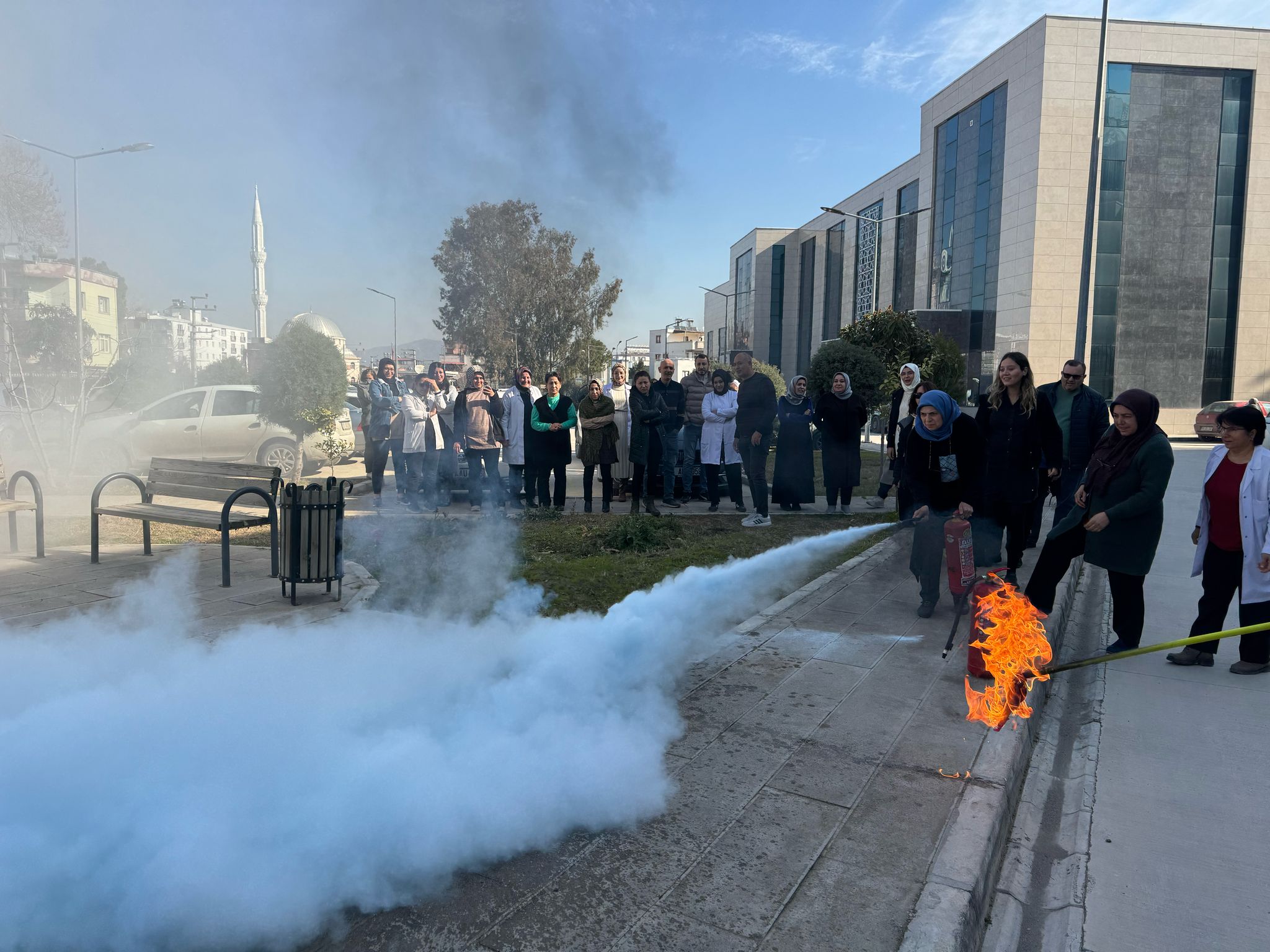 İl Sağlık Müdürlüğü Yangın Tatbikatı Gerçekleştirdi (1)