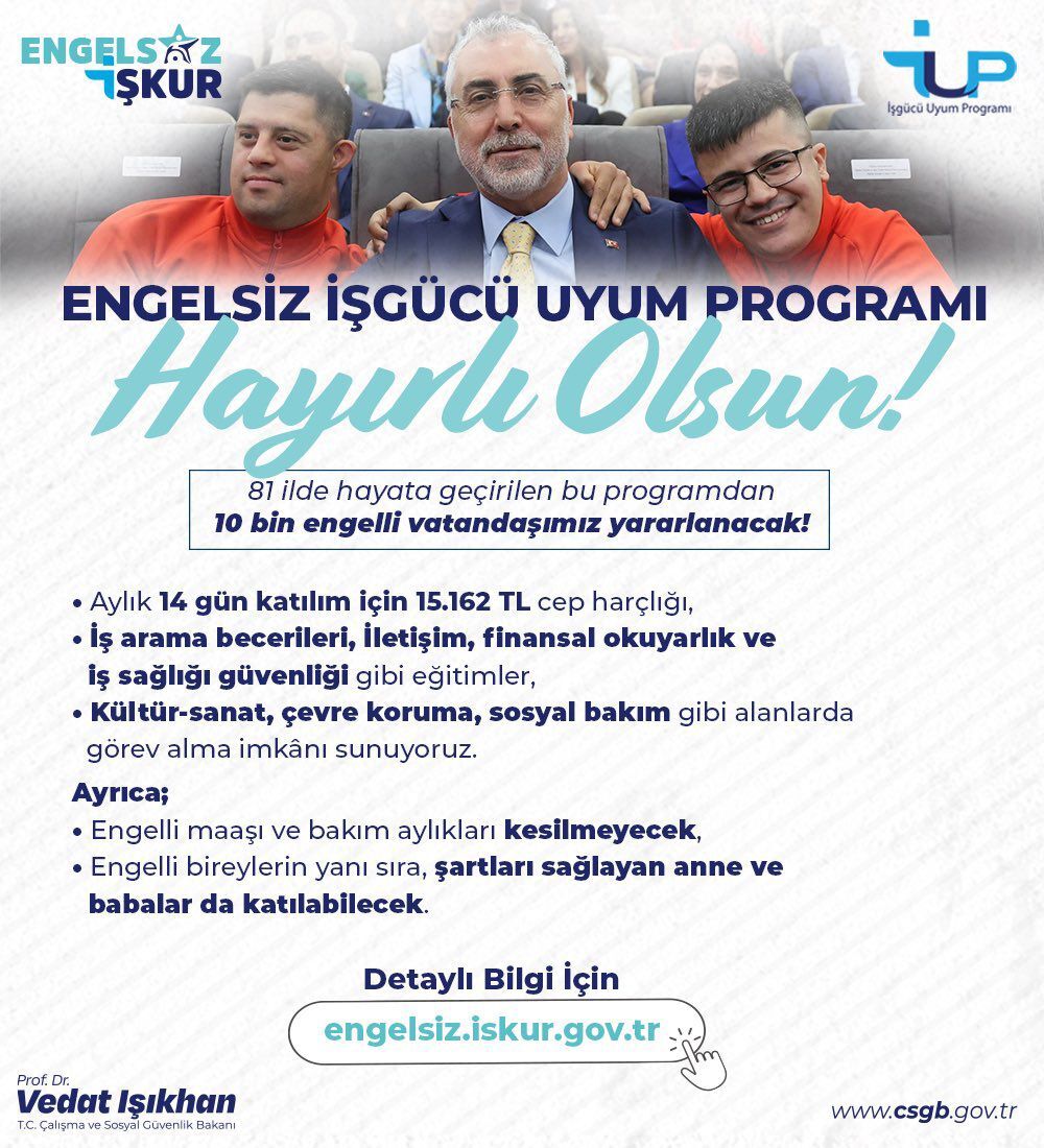 İşkur’dan Engelli Vatandaşlara Özel Destek