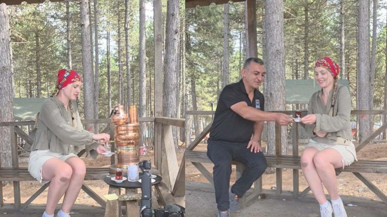 Alman Fenomen Franziska Niehus Osmaniye’de Sarı Tofaşıyla 81 Il Turunda Zorkun’da Çay Keyfi