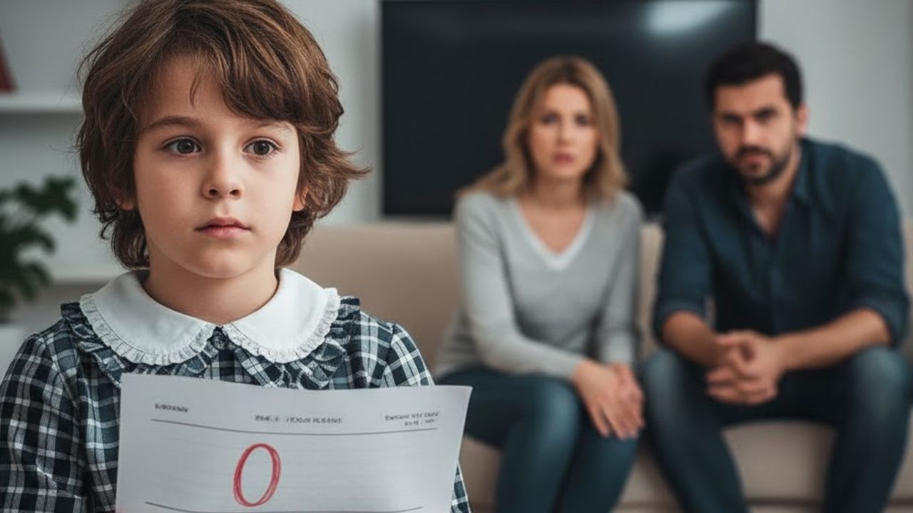 Düşük Not Almış Çocuk