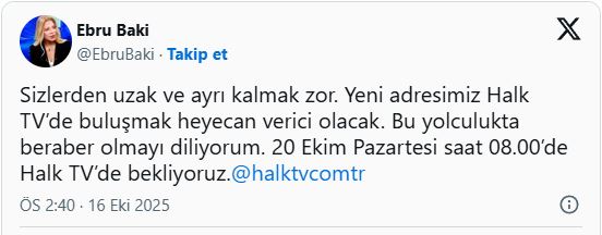 Ebru Baki, Tv100’Den Sonra Hangi Kanal İle Yoluna Devam Ediyor (1)