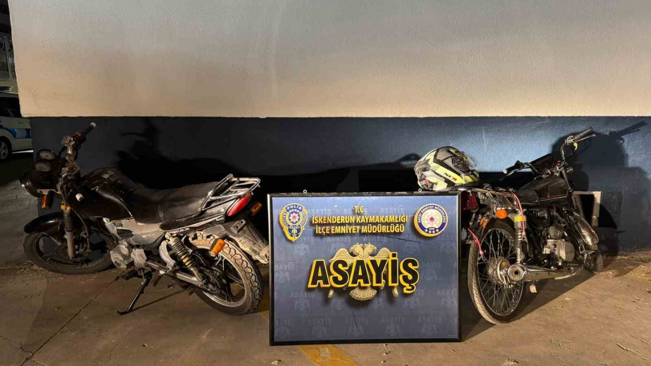 Hatayda Çaldıkları Motosiklete Sahte Plaka