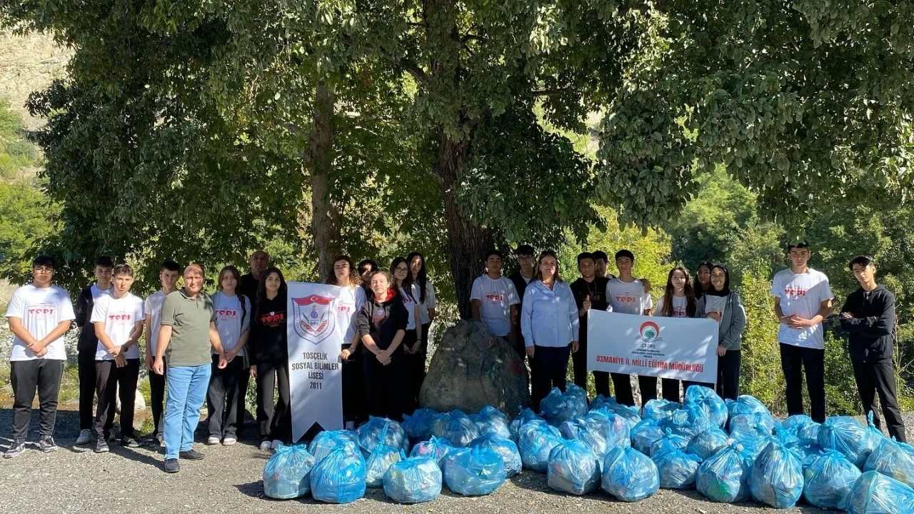 Osmaniye Karaçay'da Çevre Dersi! Lise Öğrencileri Doğaya Nefes Aldırdı (2)