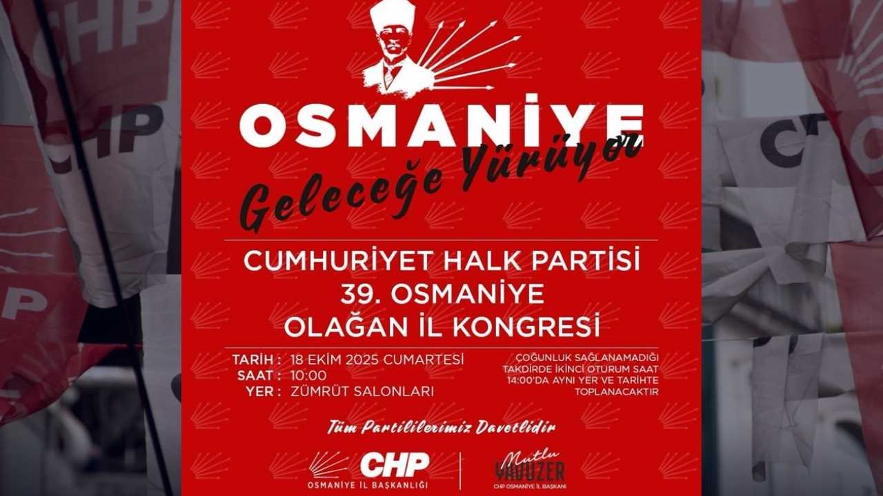 Osmaniye Siyasetinde Gözler O Tarihte! Chp 39. İl Kongresi Için Geri Sayım Başladı (1)