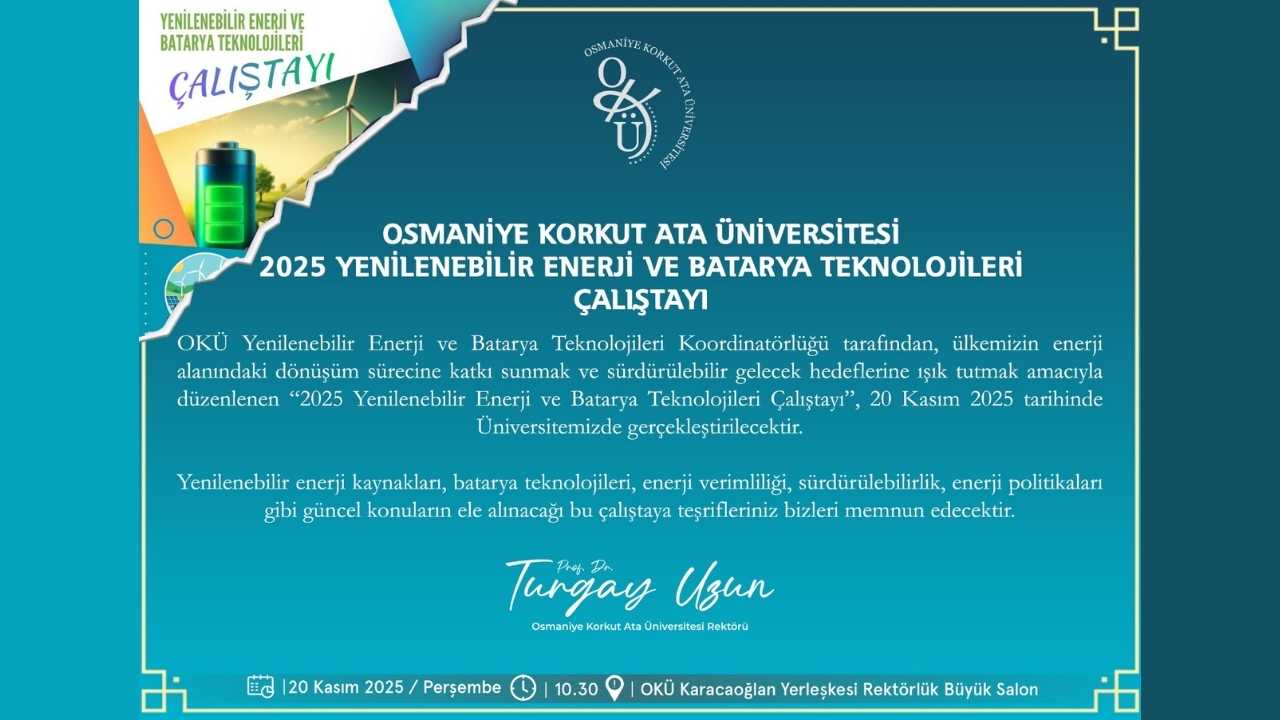 Osmaniye Korkut Ata Üniversitesi Yenilenebilir Enerji Çalıştayı (2)