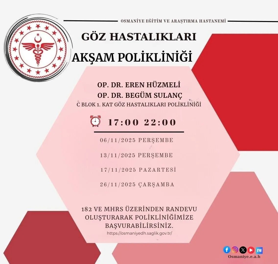 Osmaniye'de Randevu Bulamayanlar Dikkat! Akşam Poliklinik Hizmeti Başladı 3