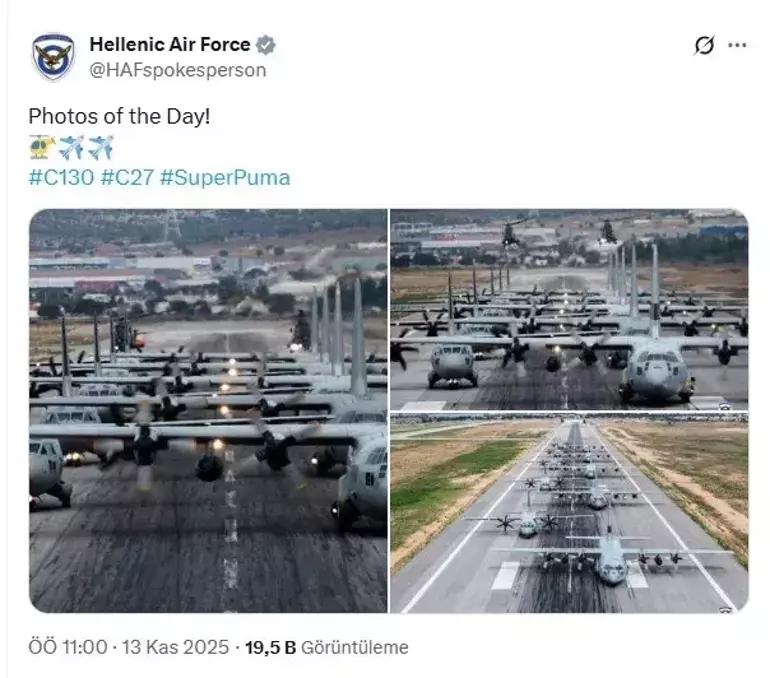 Şehitlerimizin Ardından Yunanistan Hava Kuvvetlerinden Küstah Paylaşım!