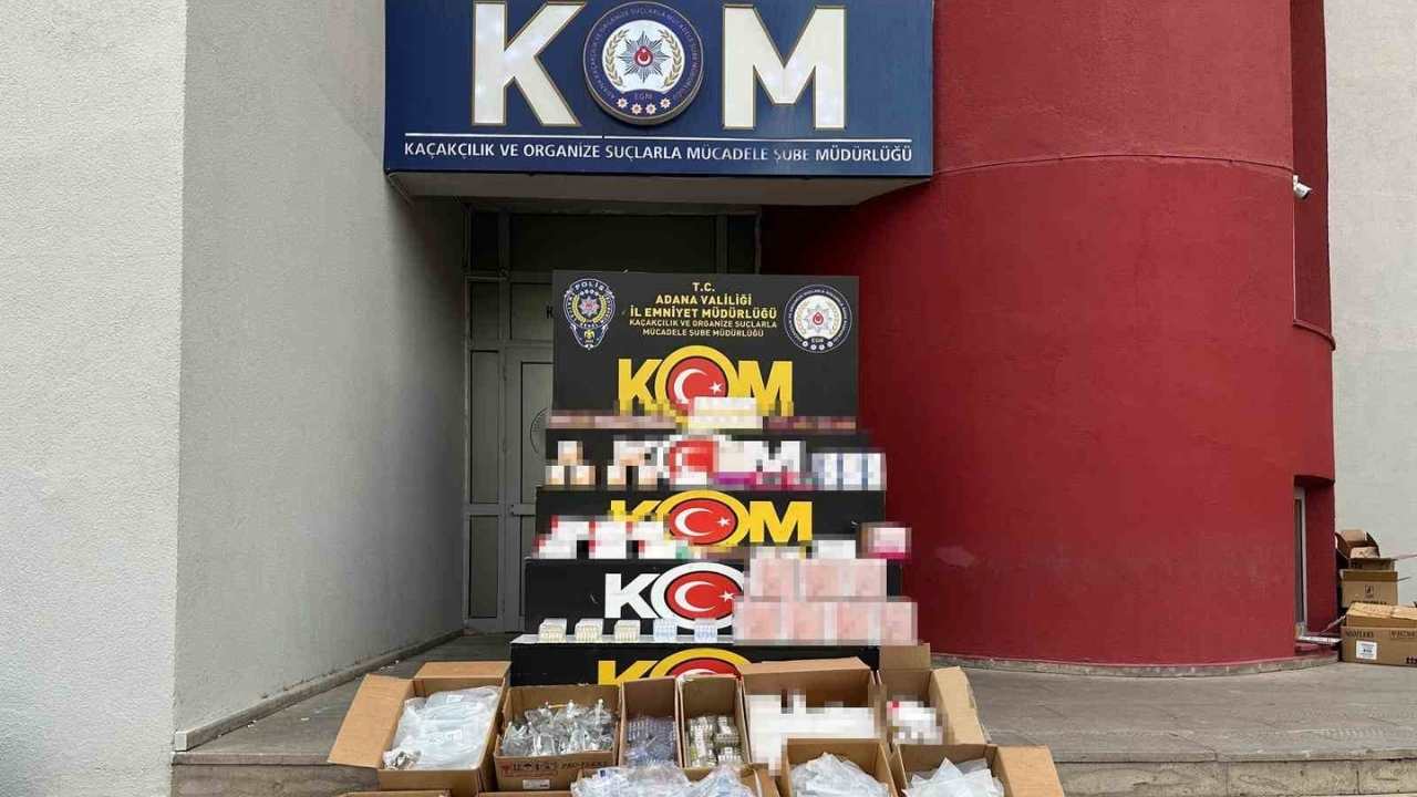 Adana’da Merdiven Altı Muayenelere Operasyon 4 Bin 655 Kaçak Ilaç Ele Geçirildi (1)