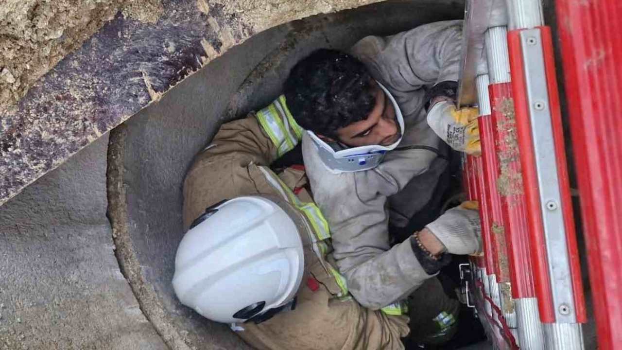 Şantiye Alanındaki Kuyuya Düşen Kişi Yaralandı (1)