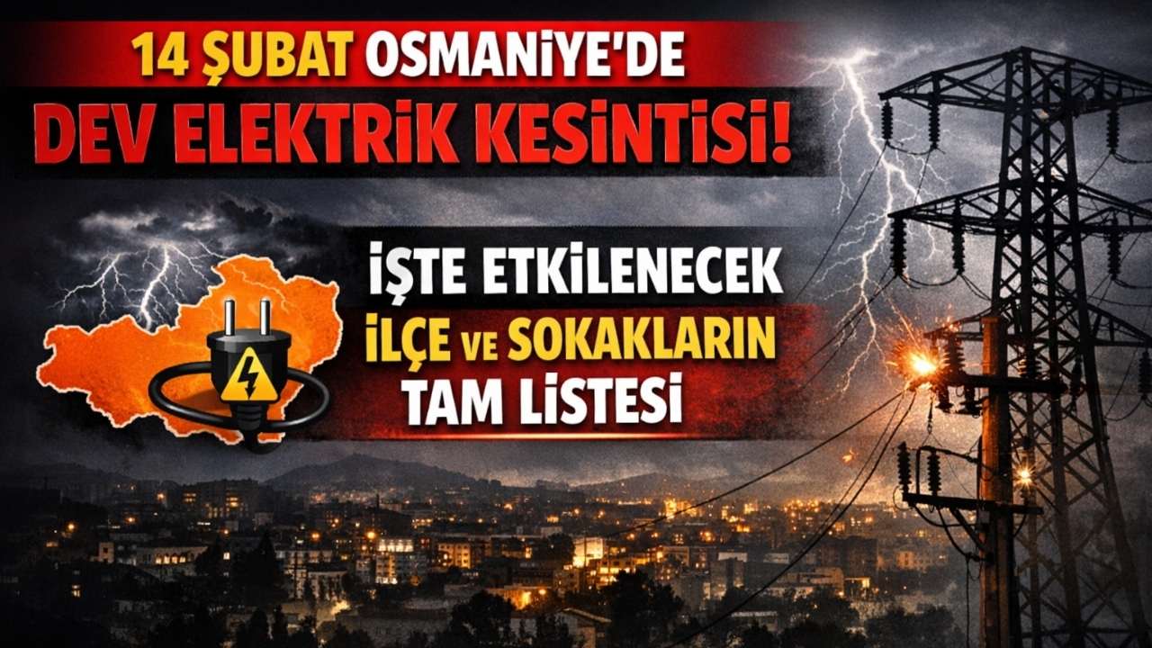 14 Şubat Osmaniye’de Dev Elektrik Kesintisi! İşte Etkilenecek İlçe ve Sokakların Tam Listesi