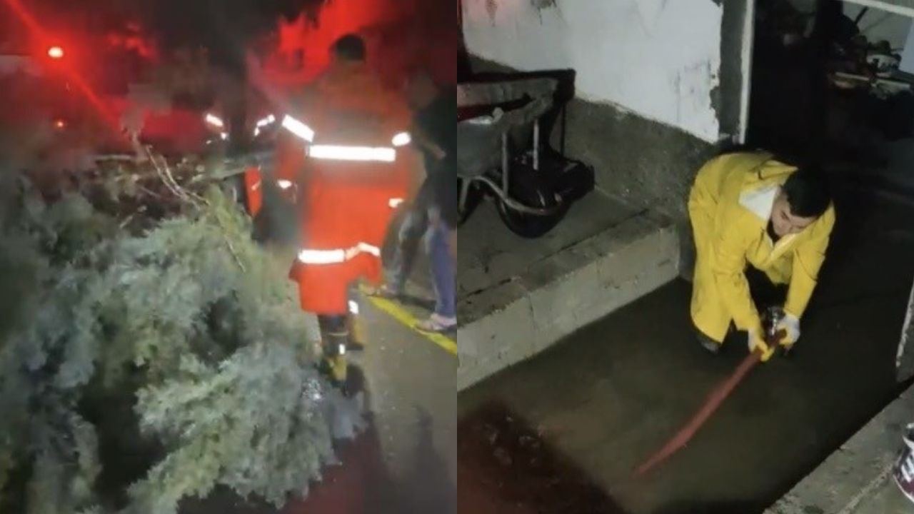 Sokaklar Göle Döndü, Ağaçlar Devrildi Osmaniye’de Mahsur Kalanları Ekipler Böyle Kurtardı!