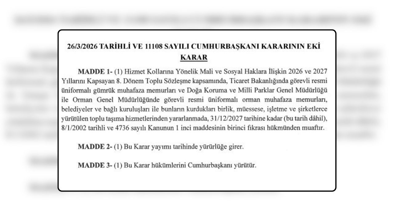 3 Kamu Kurumuna Müjde Toplu Taşıma Ücretsiz Oluyor!