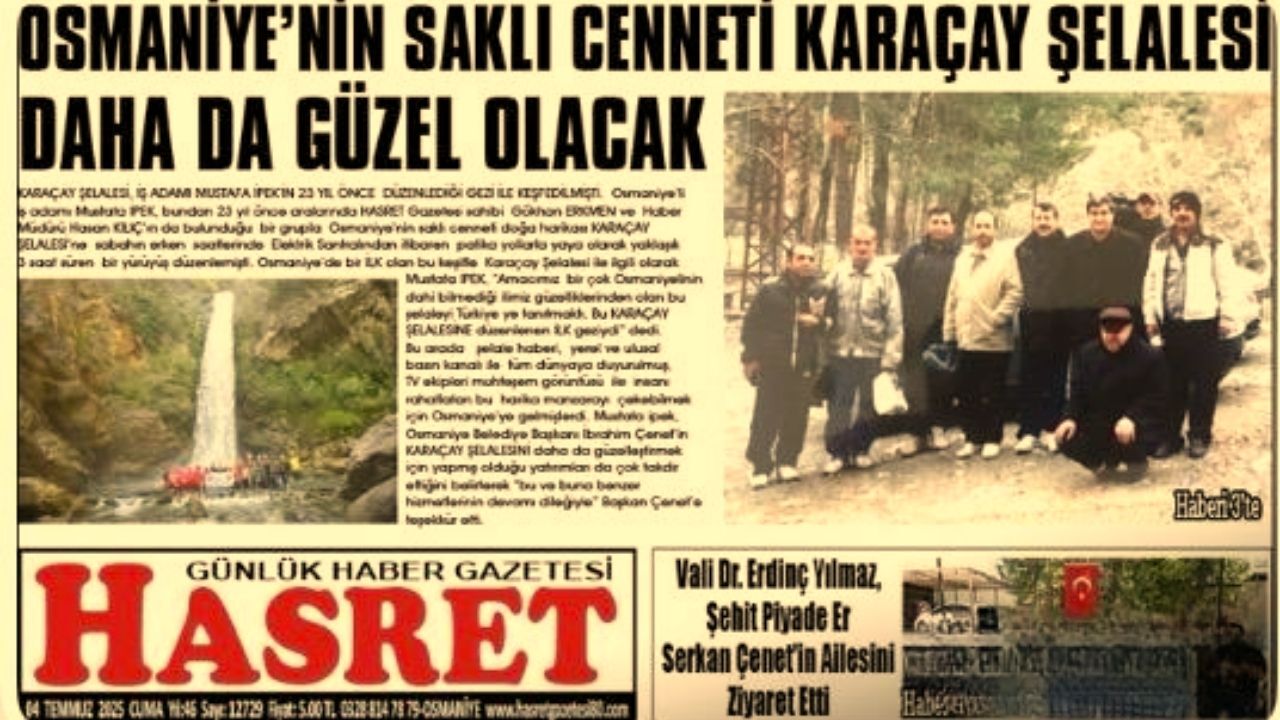 Osmaniye’nin 25 Yıllık Keşfi Karaçay Şelalesi’nde Nostaljik Rota