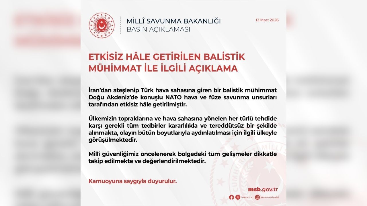 Son Dakika! İran'dan Ateşlenen Füze Doğu Akdeniz'de Etkisiz Hale Getirildi!