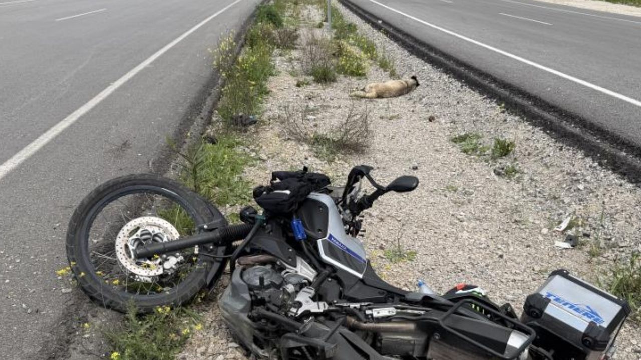 Bahçe'de Feci Kaza Köpeğe Çarpan Motosikletli Ağır Yaralandı (1)