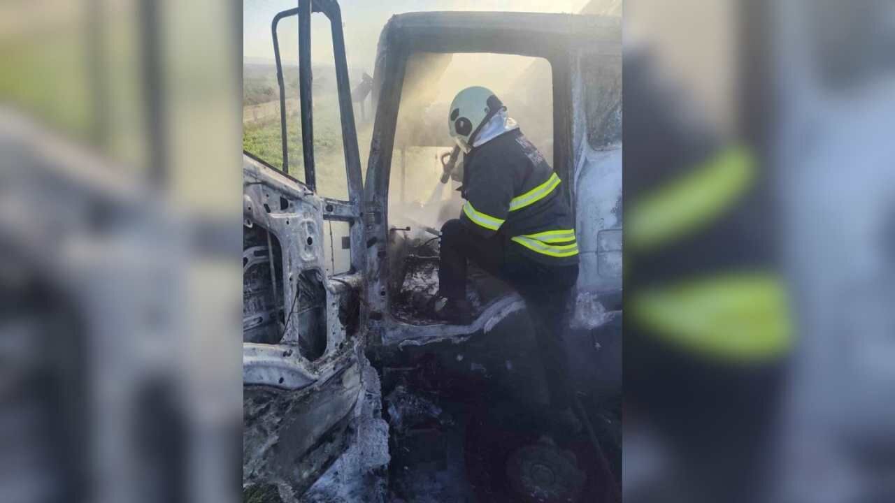 Kırıkhan’da Kamyon Yangını (1)