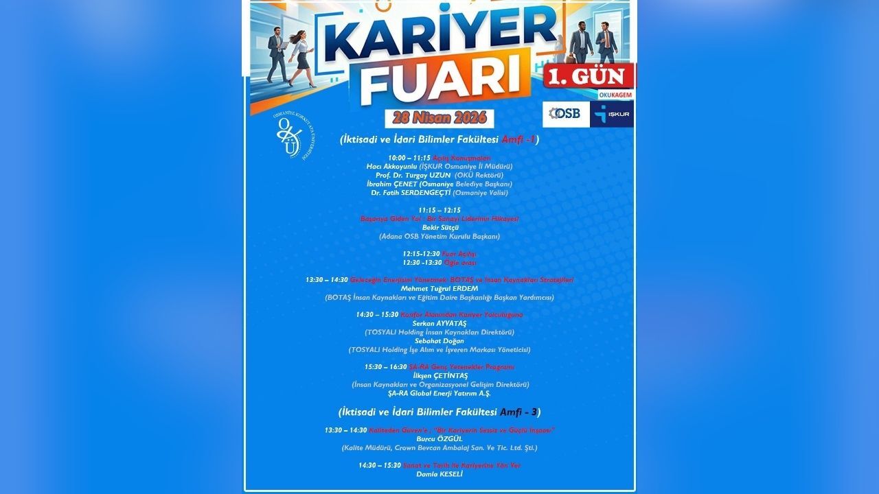 Okü Kariyer Fuarı Kapılarını Açıyor Genç Yetenekler Sektörle Buluşuyor!.Jpg1