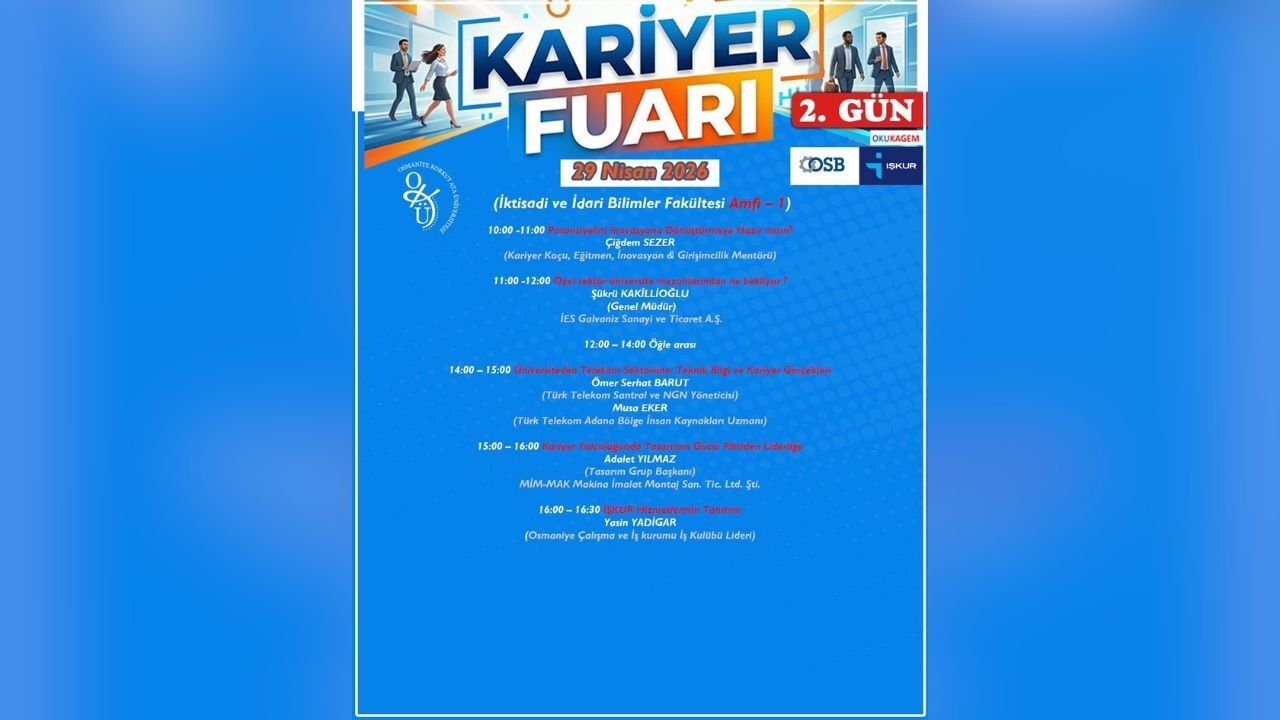 Okü Kariyer Fuarı Kapılarını Açıyor Genç Yetenekler Sektörle Buluşuyor!.Jpg3
