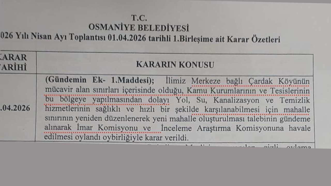 Osmaniye Çardak Köyü'nde Arsası Olanlara Piyango! (2)