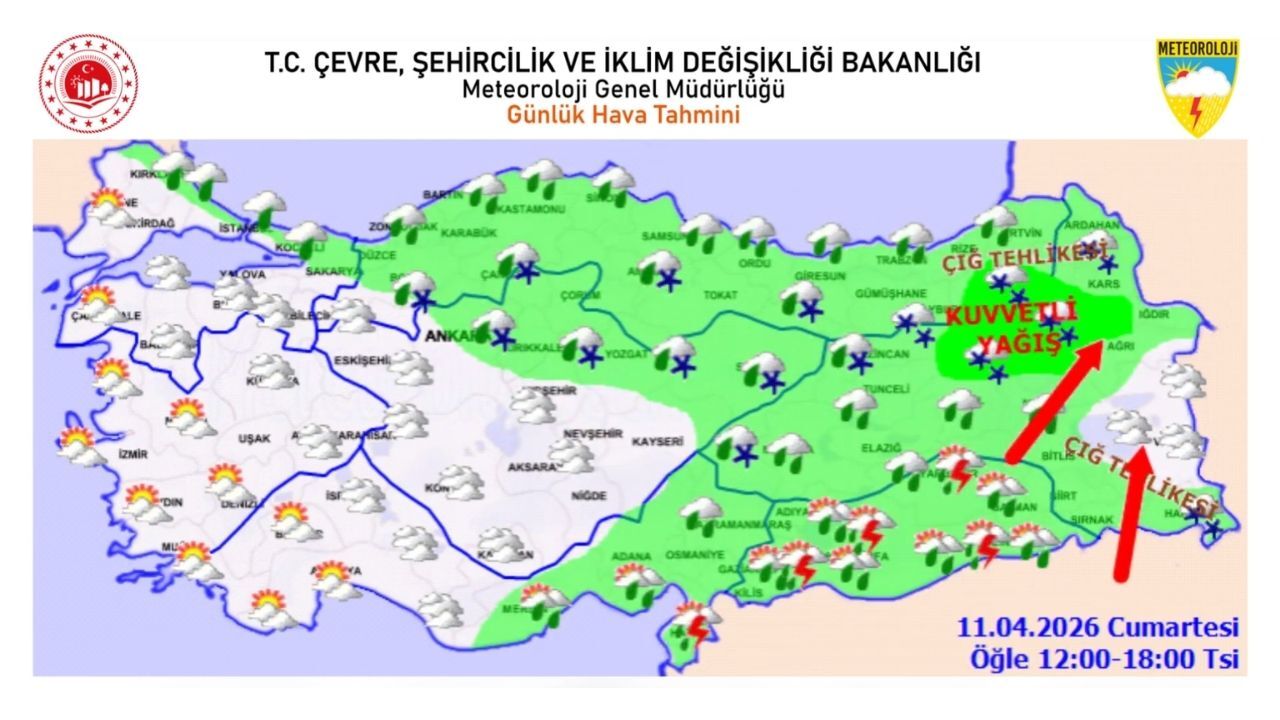 Osmaniye İçin Kırmızı Alarm Sağanak, Don Ve Çığ Tehlikesi Kapıda! (2)